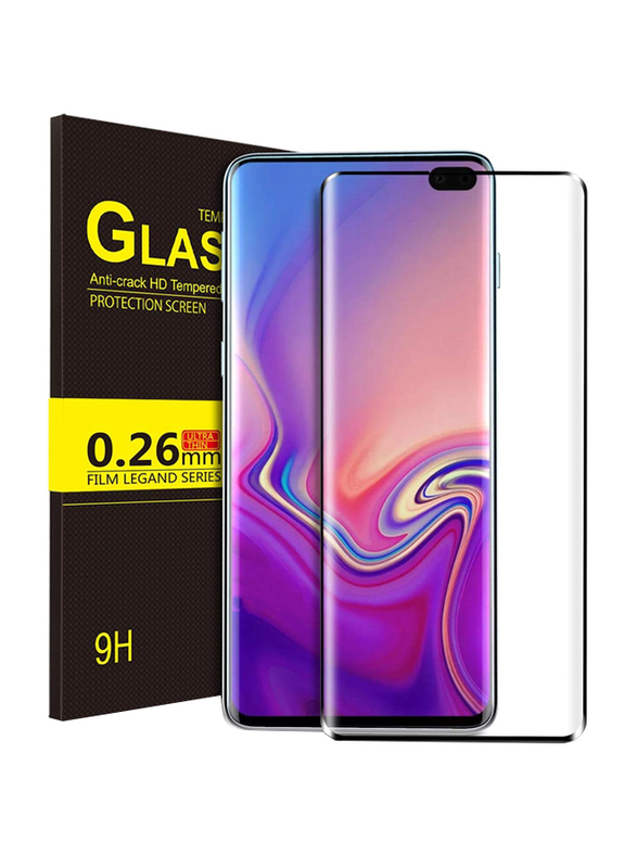 Kugi Samsung Galaxy S10 Plus Tempered Glass Screen Protector, Black