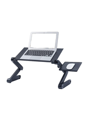 Office Adjustable Aluminium Laptop Desk, Black