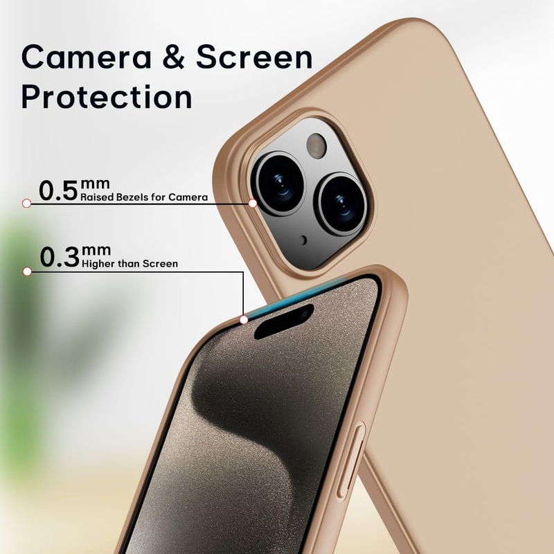 X-Level Apple iPhone 15 Pro Max Slim Fit Ultra-Thin Lightweight Anti-Scratch Back Guardian Series Mobile Phone Case Cover, Gold