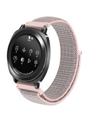 20mm Woven Nylon Sport Breathable Loop Watchband Wrist Strap Samsung Gear Sport/Gear S2 Classic/Vivoactive 3/Amazfit Bip Smart Watch, Pink Sand