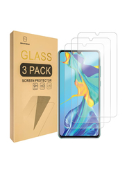 Huawei P30 Mr.Shield Japan Glass with 9H Hardness Tempered Glass Screen Protector with Lifetime Replacement, 3 Pieces, Clear