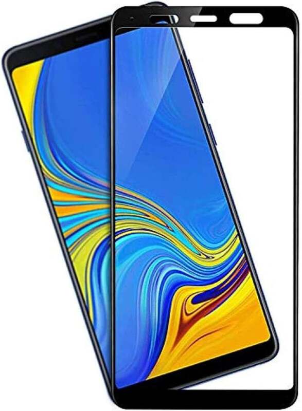 Samsung Galaxy A9 2018 5D Full Glue Mobile Phone Tempered Glass Screen Protector, Black/Clear