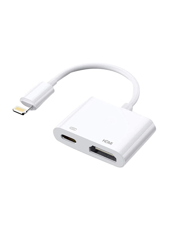 

Wahbite HDMI Converter, Lightning to Lightning and HDMI for iPhone Devices, White