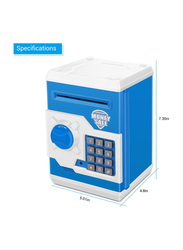 Renvdsa Zonkin Electronic Mini ATM Money Save Box Password Piggy Bank, Blue/White