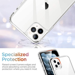 Apple iPhone 11 Pro Hard Back + Soft TPU Frame Mobile Phone Case Cover, Clear