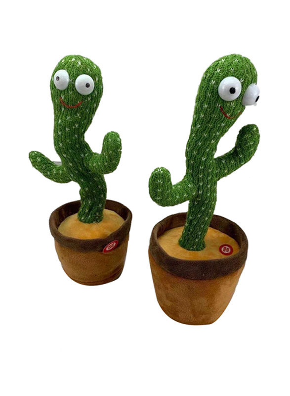 Dancing Cactus Learn to Speak and Shine Twist the Cactus Plush Toy with USB Charging & 120 Recordings Lighting, All Ages