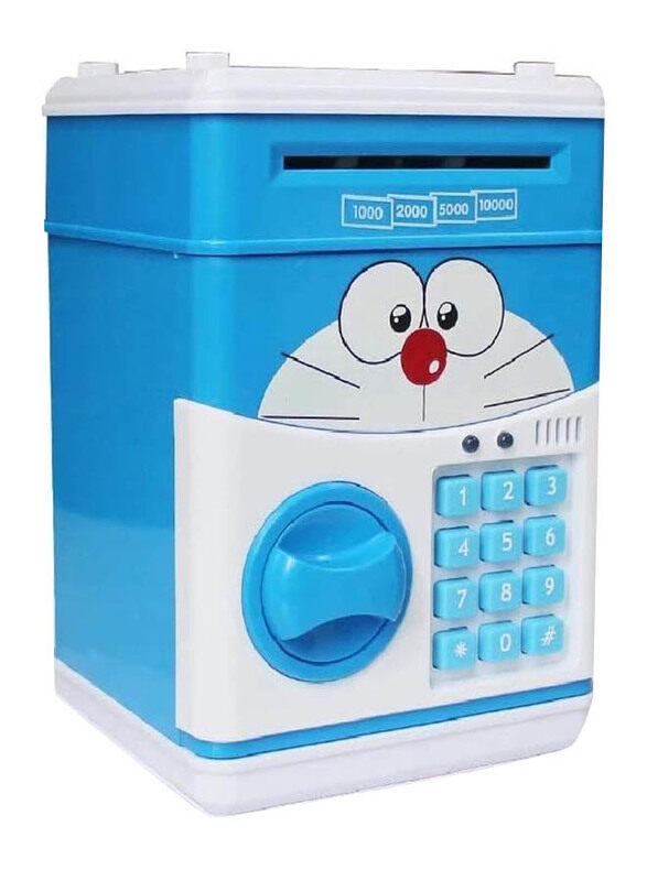 

Generic Cartoon Saving ATM Piggy Bank Box with Password (Doremon), Blue, Ages 3+ Years