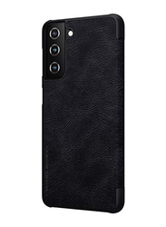 Nillkin Qin Samsung Galaxy S21 Leather Flip Mobile Phone Case Cover, Black