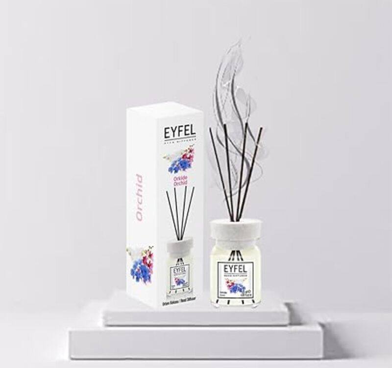 

Eyfel Orchid Reed Diffuser Set 120ML Premium Long-Lasting Home Fragrance with Elegant Diffuser Sticks for Bathrooms, Living Spaces, Offices, Shops & Showro