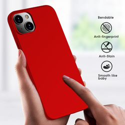 X-Level Apple iPhone 15 6.1-Inch 2023 Slim Fit Ultra-Thin Soft TPU Matte Finish Coating Guardian Series Back Case Cover, Red