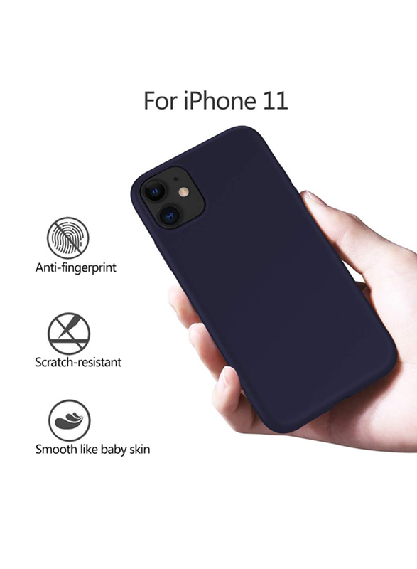 X-Level Apple iPhone 11 6.1 Inch Silicone Anti-Scratch Mobile Phone Case Cover, Navy