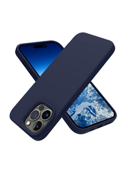 Otofly Apple iPhone 14 Pro Max Silicone Shockproof Slim Thin Mobile Phone Case Cover, Midnight Blue