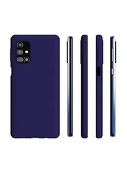 Samsung Galaxy M31s Soft Slim Flexible Rubberized Matte Protective Back Mobile Phone Case Cover, Blue