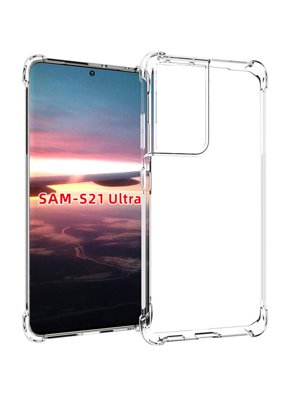 

Generic Samsung Galaxy S21 Ultra 5G Slim Shock Absorption TPU Soft Edge Mobile Phone Case Cover, Clear
