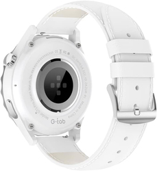 G-tab GT5 Pro 1.32 Inch Smartwatch for Women, White/Silver