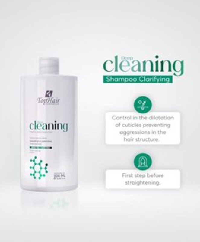 TOP HAIR COSMETICS TopHair Shampoo Clraifying (500 ML/ 16.90 FL.OZ), Deep Cleaning, Prepare and Cleans Hair. PH (7.0/8.0)