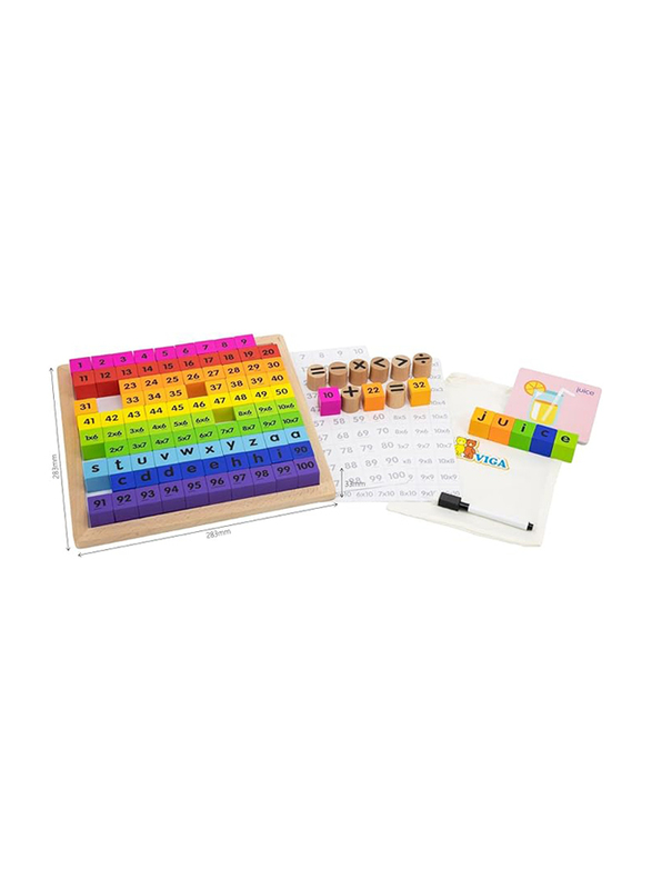 Viga Alphabet And Multiplication Board, Ages 3+