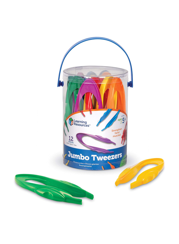 Learning Resources Primary Science Jumbo Tweezers, 12 Pieces, Ages 5+