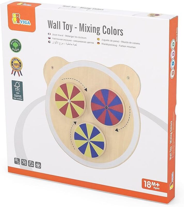 Viga Wall Toy - Mixing Colors with 3 discs