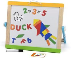 Viga Magnetic Dry Erase and Chalk Board with Accessories