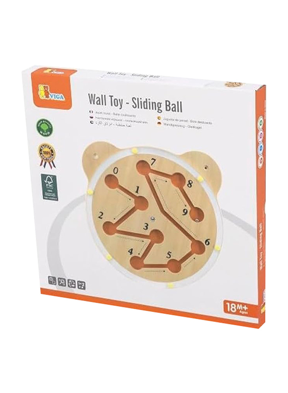 Viga Wall Toy Sliding Ball, Ages 18+