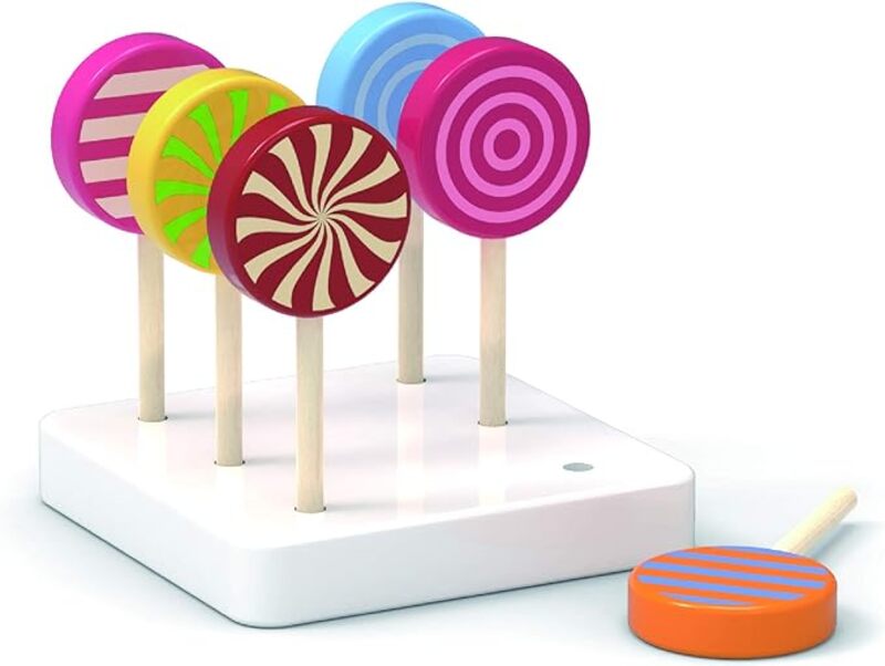 VIGA Wooden Lollipop For Kids Ages 3+ Years, 6 Pieces