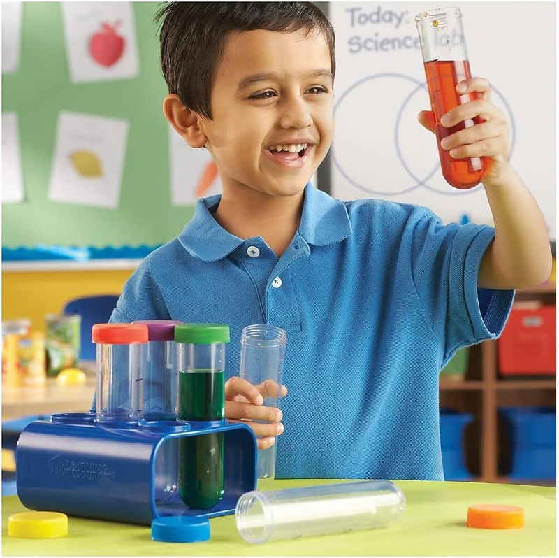 Learning Resources Primary Science Jumbo Test Tubes with stand, 6 Pieces, Ages 3+