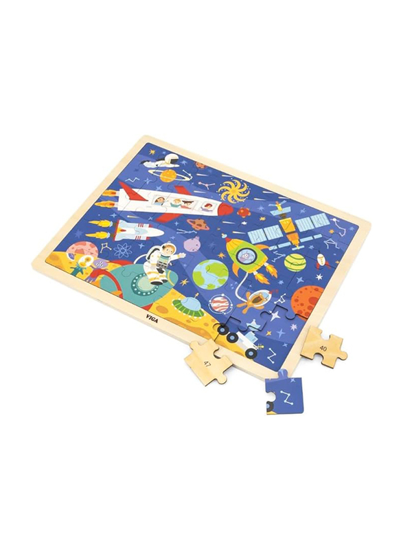 Viga 48 Piece Wooden Puzzle Space, Ages 3+