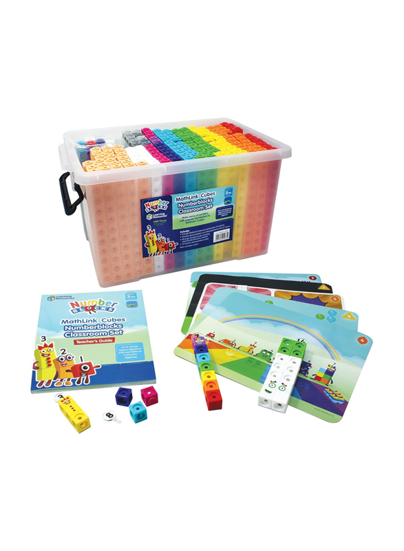 Learning Resources Math Link Cubes Number Blocks Classroom Set, Ages 3+