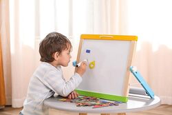 Viga Magnetic Dry Erase and Chalk Board with Accessories