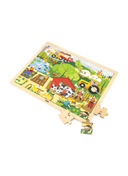 Viga 48 Piece Wooden Puzzle Farm, Ages 3+
