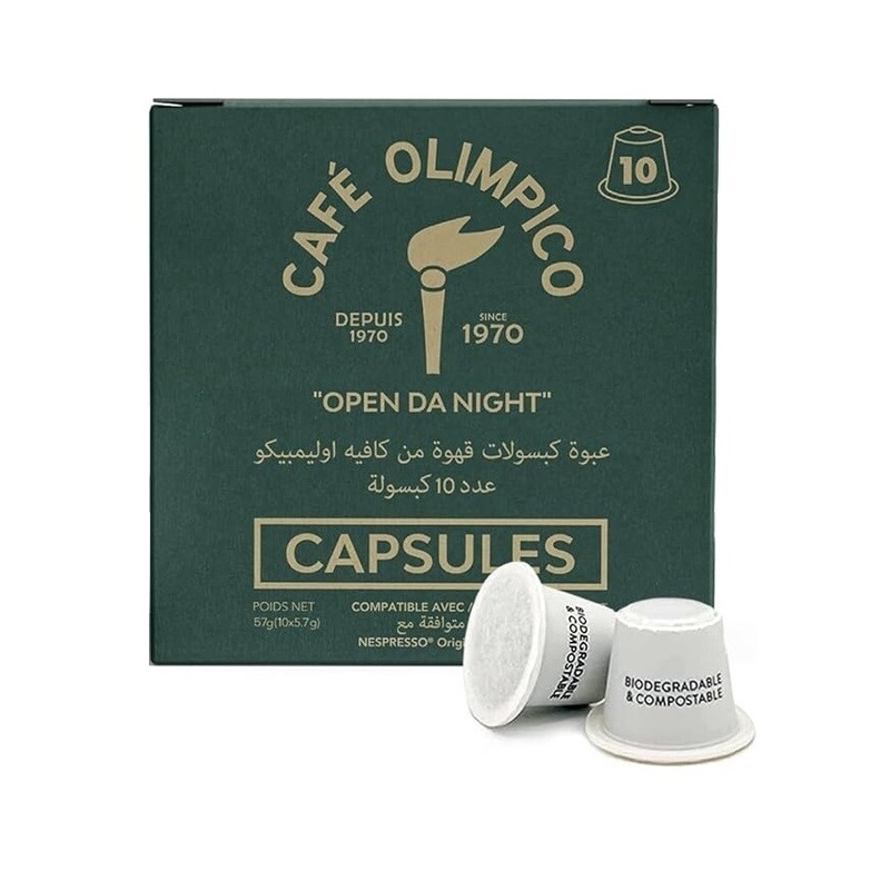 CAFE OLIMPICO Coffee Capsules Authentic Italian Blend - Pack of 10