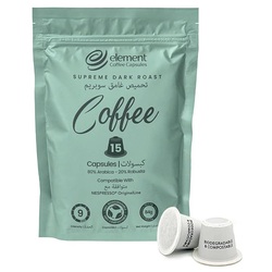 element coffee Capsules Supreme Dark Roast - Pack of 15