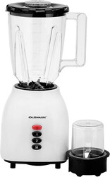 Olsenmark OMSB2361 300W 2 In 1 Multifunctional Blender - Stainless Steel Blades, 2Speed Control With Pulse - 1.5L Jar, 1 Grinder Jar With Over Heat Protection And Safety Lock, White