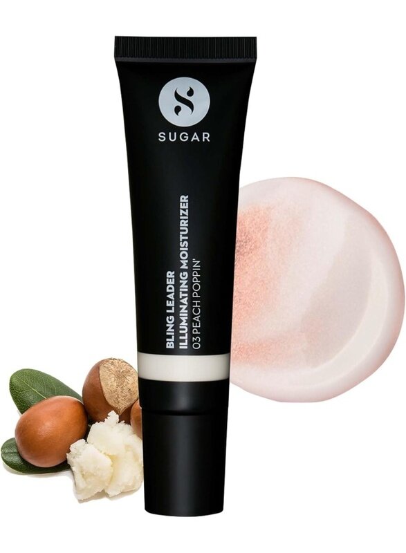 

Sugar Cosmetics Bling Leader Illuminating Moisturizer - 03 Peach Poppin' - Warm peach with a pearl finish Highlighter, Protection Against Pollution