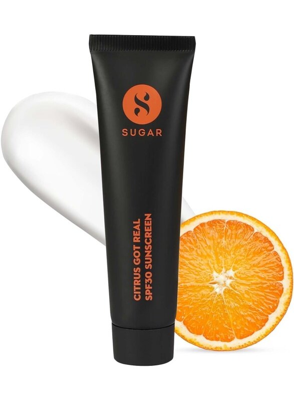 

Sugar Cosmetics Citrus Got Real Sunscreen For All Skin Types Spf30, No White Cast, UVA/B & Blue Light Protection, Enriched With Vitamin C - 30G