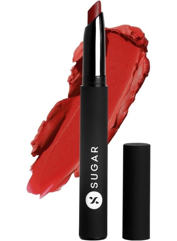 

Sugar Cosmetics Matte Attack Transferproof Lipstick - 02 Red Zeppelin (Chilli Red), Red, 2 g Moisturiser, Long Lasting, Matte Finish