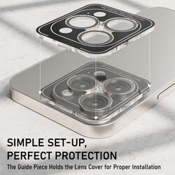 Mezone Camera Lens Protector (3pcs) 9H Hardness & Strong Absorption For iPhone 15 Pro/iPhone 15 Pro Max Natural Titanium