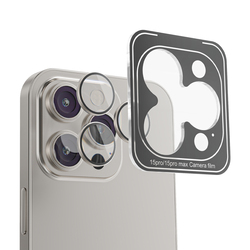 Mezone Camera Lens Protector (3pcs) 9H Hardness & Strong Absorption For iPhone 15 Pro/iPhone 15 Pro Max Natural Titanium