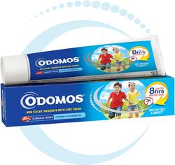 ODOMOS NON STICKY MOSQUITO REPELLENT CREAM WITH VITAMIN E AND ALMOND 100G