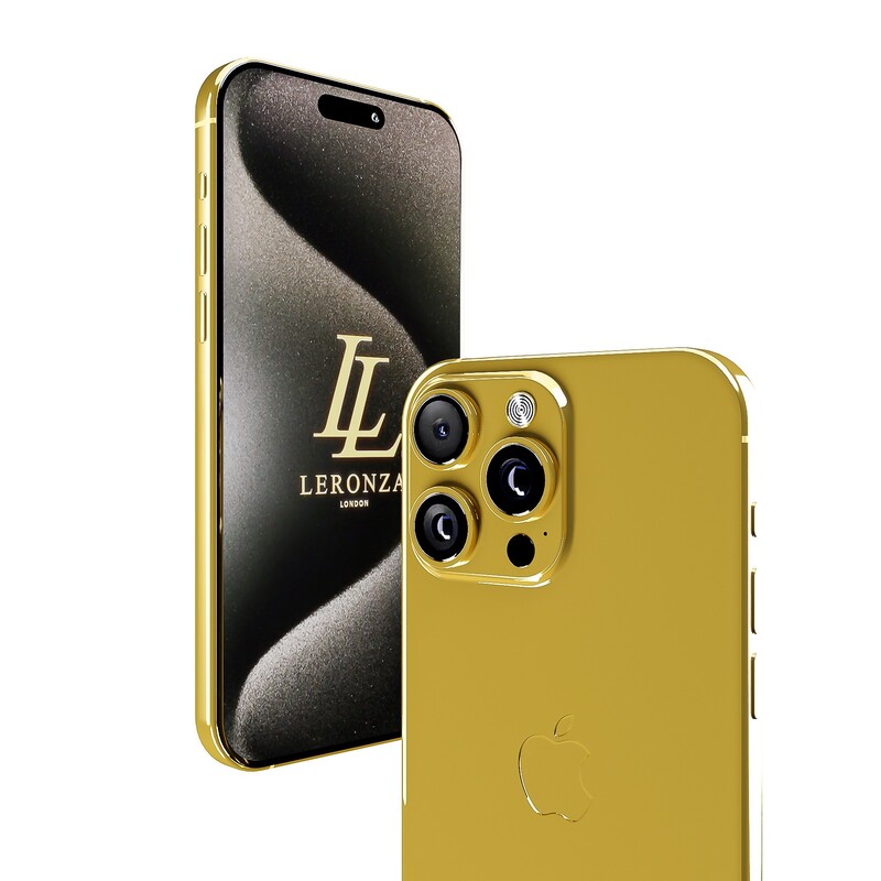 LERONZA LUXURY CUSTOMIZED 24K GOLD-PLATED IPHONE 15 PRO MAX, 1TB, INTERNATIONAL VERSION