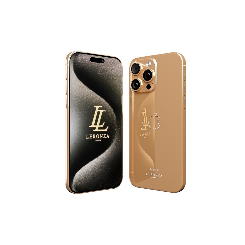 LERONZA LUXURY CUSTOMIZED ROSE GOLD-PLATED IPHONE 15 PRO, 256GB, INTERNATIONAL VERSION