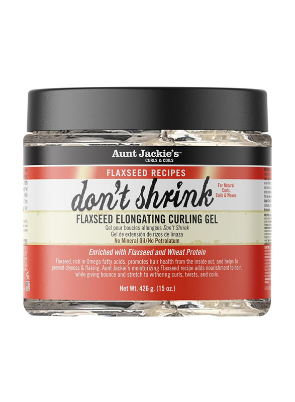 

Aunt Jackie's Don't Shrink Elongating Flaxseed Curling Gel for Curly Hair, 426ml