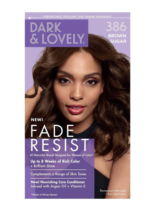 

Dark & Lovely Fade Resist Rich Conditioning Color, 2 Pieces, 386 Brown Sugar