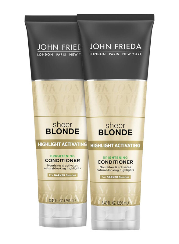 

John Frieda Sheer Blonde Highlight Activating Brightening Conditioner for Lighter Blondes Hair, 2 x 8.45oz