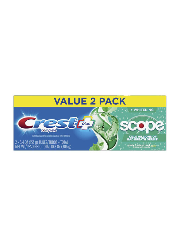 

Crest Minty Fresh Toothpaste, 2 x 5.4oz