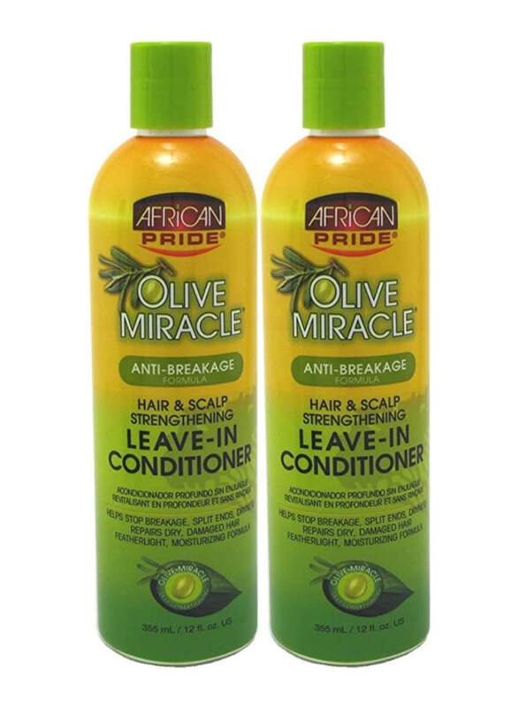

African Pride Olive Miracle Leave-In Conditioner for All Type Hair, 2 x 12oz