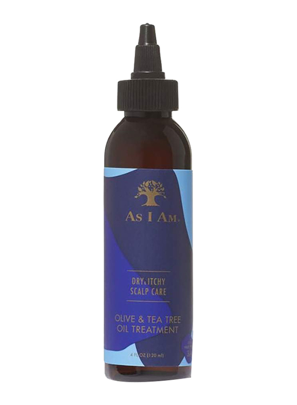 

As I Am, Dry & Itchy Scalp Care, Dandruff Oil Treatment, Olive & Tea Tree for Anti Dandruff, 120ml