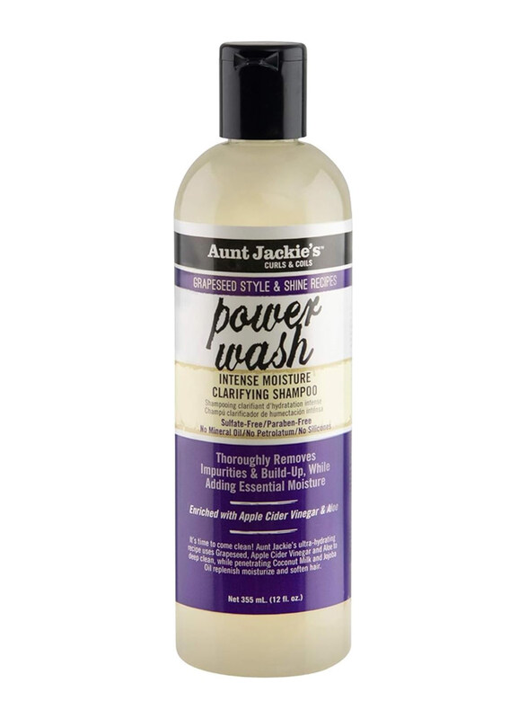 

Aunt Jackie's Power Wash Intense Moisture Clarifying Shampoo, 355ml