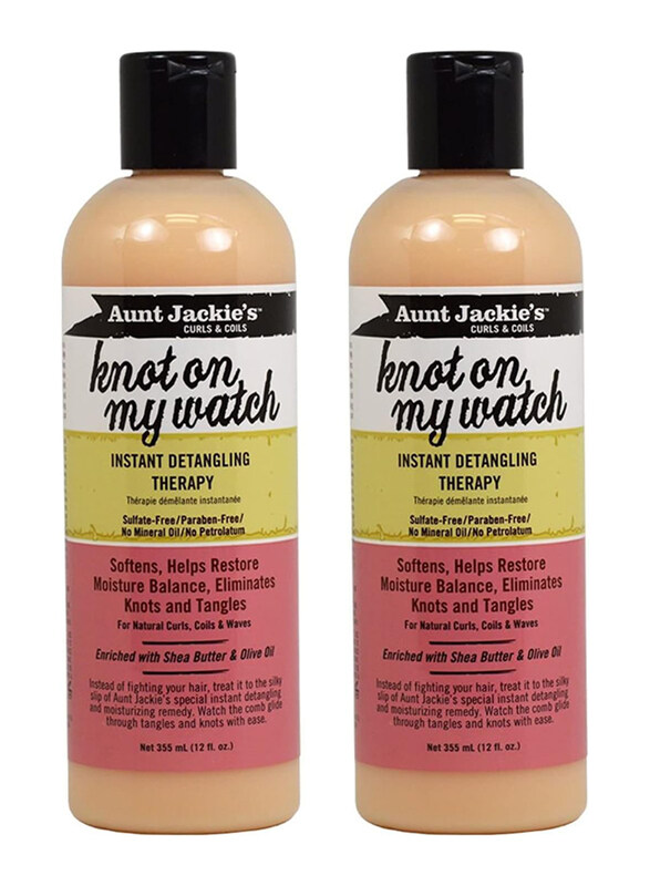 

Aunt Jackie's Knot On My Watch Detangling Therapy for All Hair Types, 2 x 354ml